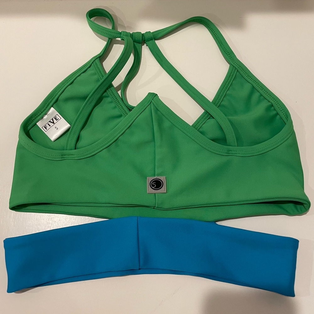 FIVE Dancewear maverick bra green/blue - Adult S - Picture 2 of 4